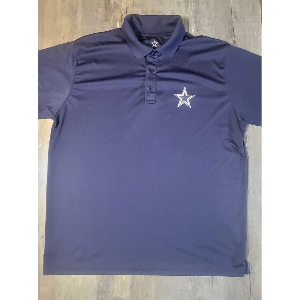 Dallas Cowboys Authentic Mens XL Gray Blue Polo Golf Shirt Football NFL 2 Shirts - Picture 12 of 16